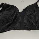 ZeroBound Women's Minimizer Bras Comfort Cushion Strap Wirefree Full Coverage Large Bust Non-Padded Bra (38DDD, Black)
