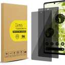 2 Pack Privacy Screen Protector for Google Pixel 6 [Anti-Spy Tempered Glass], Ultra HD, Anti-Scratch, Bubble-Free, Easy Install 9H Protective Glass for Pixel 6
