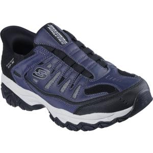 Skechers - Mens Slip-Ins: After Burn M. Fit - Ridgeburn Slip On Shoes, Color Navy/Gray, Size: 12 XW US