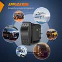 Nilight 2 Pack Momentary Rocker Switches 6 Pin Waterproof (ON)-Off-(ON) DPDT Toggle Switch 20A/12V 10A/24V with Jumper Wires Set for Cars Trucks Boats ATVs UTVs RVs