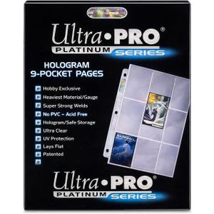 Ultra Pro 9 Pocket Pages Platinum Series - 100 Pages of Card Sleeves for Trading Card Binder and More