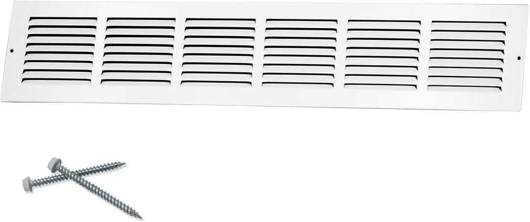 Howeall 30"W x 4"H [Duct Opening Size] Steel Return Air Grille, Air Return Vent Cover for Ceiling and Sidewall - HVAC Air Vent Covers - [Outer Dimensions: 31.75"W x 5.75"H]
