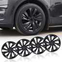 Model Y Wheel Covers 19 inch Juniper Crossflow 2025 2026,19" Hurricane Matte Black Wheel Hubcaps Compatible with Tesla Model Y Accessories 2025 2026 (Refreshed Juniper Only 4PCS)
