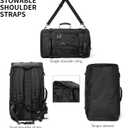 YOUMIAN Large Capacity For Travel Hiking Sports Carry On Backpack Durable Convertible Duffle Bag Laptop airplane (Black, 60L-Large DualMainOpening)