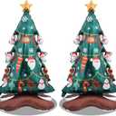 Christmas Tree Balloon Christmas Balloons Self Standing Christmas Foil Balloons for Xmas Themed Party Xmas Party Decor Decorations Balloons Party Sets-2pcs