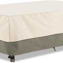 Bitubi Waterproof Patio Coffee Table Cover, Rectangular Outdoor Small Side Table Cover - Fits up to 48L x 28W x 16H inches, Beige