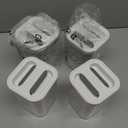 MR.SIGA 4 Pack Airtight Food Storage Container Set, BPA Free Kitchen Pantry Organization Canisters with One-handed Leak Proof Lids, 1L / 33.8oz, Medium, White