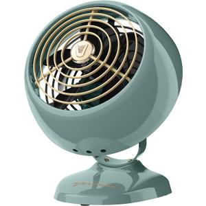 Vornado VFAN Mini Classic Vintage Metal Desk Fan, 2-Speed, Adjustable Tilt, Personal Air Circulator for Bedroom, Office, Dorm Room, Portable Quiet, Vintage Green