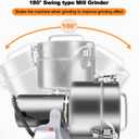 Electric Grain Grinder 800g,Swing Type Grain Mill Grinder 3000W,110V Stainless Steel High-speed Spice Herb Grinders Superfine Machine Dry Cereals Pulverizer Swing Type
