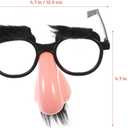 Toyvian Funny Glasses with Big Nose Eyebrows and Mustache Halloween Costume Party Eyewear for Adults and Kids