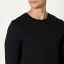 Amazon Essentials Men's Slim Fit Breathable Cotton Crew Neck Undershirts, Pack of 6 (XX-Large, Black Long Sleeve)