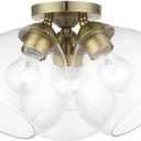 Livex Lighting, 46502-01, Catania, Semi-Flush, Antique Brass
