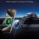 ESR for MagSafe Car Mount Charger, Dashboard Magnetic Wireless Car Charger Mount, Compatible with MagSafe Car Charger, for iPhone 16/15/14/13/12 Series, Fast Charging, Car Accessories, Black