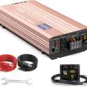 XWJNE Power Inverter 3500 Watt Pure Sine Wave 24V DC to 110V/120V AC 6000 Watt Peak with Remote Control and LED Display 2x2.4A USB Charging Ports & 3 AC Outlets Dual Cooling Fans Inverter