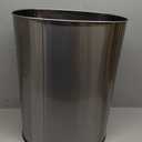 iTouchless 13 Gallon Oval Touchless Sensor Trash Can with Odor Filter, Fingerprint-Proof Stainless Steel, 50L Automatic Kitchen Garbage Bin, Smart Hands-Free Motion Lid, Quiet Soft-Close