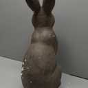 Glitzhome Rabbit Garden Statue Outdoor Standing Bunny Sculpture Lawn Decor, 22.75 Inch, Bronze