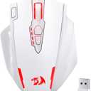 Redragon M913 MAX Wireless Gaming Mouse, 26000 DPI MMO Optical Mouse with 16 Programmable Buttons, BT & 2.4G Wireless, Software Supports DIY Keybinds, White