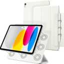 Magnetic Case for iPad (A16) 11th Generation 11 Inch 2025, Smart Folio for iPad 10th Generation 10.9 inch 2022, Trifold Stand Tablet Cover with Auto Sleep/Wake, Slim Lightweight Case, White