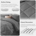 Newspin Twin Comforter Set Grey - Bed in a Bag Twin Size 6 Pieces, All Season Bed Set, Fluffy Comforter Set with Sheets, Sheet Set Quilt Blanket, Pillowcases & Shams & Bed Skirt