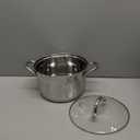 Kirecoo Stainless Steel Stock Pot - 5 Quart Heavy Duty Induction Cooking Pot with Visible Lid for Pasta, Soup, Spaghetti, Nonstick Thick Bottom Big Stockpot, Deep Cookware for Canning, Boiling, Simmer