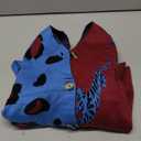 WDIRARA Women's Leopard Tiger Print Cardigan V Neck Long Sleeve Color Block Button Down Sweater Outwear (Medium, Purple and Blue)