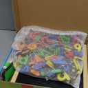 GINMIC Magnetic Letters and Numbers with Magnet Board, Alphabet ABC Magnets, Learning & Educational Toys - Uppercase Lowercase Math Symbols with Magnetic Whiteboard Chalkboard for Toddlers Kids