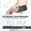 Faiono Magnetic for iPhone 17 Pro Case [Full Camera Protection][Military-Grade Protection][Compatible with MagSafe] Shockproof Protective Slim Phone Case for iPhone 17 Pro, Forest Green