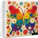 Beautiful Flower Butterfly Puzzles for Adults 1000 Pieces Art, Colorful Nature Spring Floral Jigsaw Puzzles, Pretty Rose Daisy Puzzle, 60.6 60.6 cm