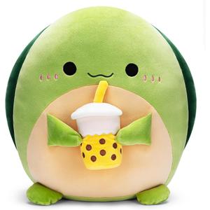Original 12.5-Inch Large Turtle Stuffed Animal Plush Pillow,Cute Big Soft Plushie Toy,Fat Kawaii Cuddle Adorable Gift for Kids Girls Family