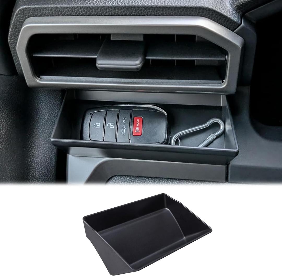 Driver's Air Vent Storage Tray Compatible with 2024 2025 2026 Toyota Tacoma and 2025 2026 Toyota 4Runner Accessories Driver's Side Extra Storage Organizer for Key Coin Card