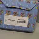 Society6 Bright Posies & Stripe Percale Cotton Sheet Set, Queen