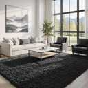 8x10 Area Rugs for Living Room Rug: Soft Fluffy Shag Black Rugs for Bedroom, Non-Slip Large Fuzzy Plush Rug Indoor Floor Carpet for Nursery Kids Boys Girls Room, Dorms, Playroom, Modern Home Decor