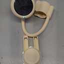 Hands-Free Hair Dryer Holder Wall Mounted with 360 Adjustable Hose, Suction Cup Installation, Built-in Mirror, and Cord Organizer for Blow Dryer, Curling Iron, No Drilling Required