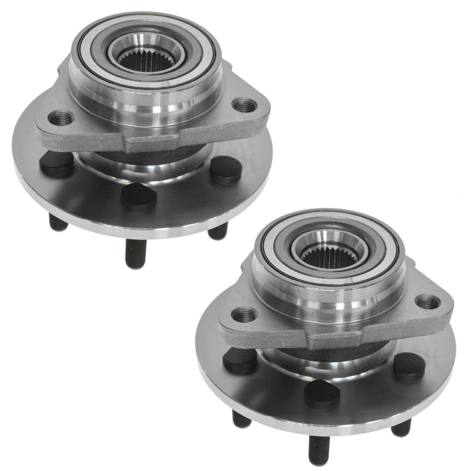 TRQ Front Wheel Hubs & Bearings Pair Set of 2 NEW for Dakota Durango 4WD 4x4 BHA48302