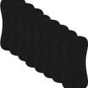 8 Pack Baby Burp Cloths, Unisex for Boys and Girls, Super Absorbent and Soft Towel,Solid Color (Black)