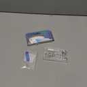 Silver Press on Nails Square - Medium Fake Nails with Chrome Design - Solid Color Full Cover Stick on False Nails - for Women 24 Pcs