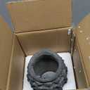 Rustic Farmhouse Vase, Boho Smoky Black Vase for Pampas Grass Small Textured Knotted Vases for Flowers Decorative Cement Floral Vases for Home Decor, Living Room, Dining Table