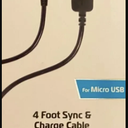 ZGear - Sync & Charge Cable For Micro-USB - 4 Foot - Black
