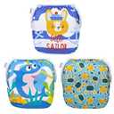 ALVABABY Baby Swim Diapers 3pcs One Size Reuseable Washable & Adjustable for Swimming Lesson & Baby Boy Girl 3ZSWY45