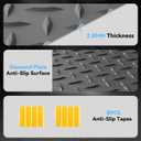 4x10 FT Garage Floor Mat, 2.8mm Thickened Diamond Plate