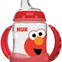 NUK Sesame Street Learner Cup, 5 Ounce Elmo  BPA Free, Spill Proof Sippy Cup