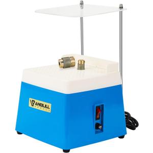 ANBULL Stained Glass Grinder Machine,Mini Portable Stained Grinder Glass Art Grinding Tool with 5/8" & 1" Grinder Bits (110V, 65W, Blue)