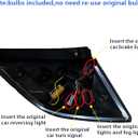 Tail Lights Assembly for Honda Civic Type R Hatchback FK7 FK8 2014-2022, Smoke Lens 10th Gen Civic Tail Lamps with Sequential Turning Signal, Plug & Play Dynamic Rear Lights