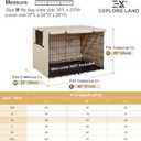 Explore Land 36 inches Dog Crate Cover Heavy Duty Polyester Pet Kennel Sunshade Universal Fit for Wire Cage (Light Tan)