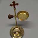 Christian Incense Burner, Cross Incense Holder,  Tea Light Candle or Charcoal Resin Heated for Home Decor, Beautiful Adjustable Design for Worship and Spiritual Gifts, Offering a Calming Atmosphere.