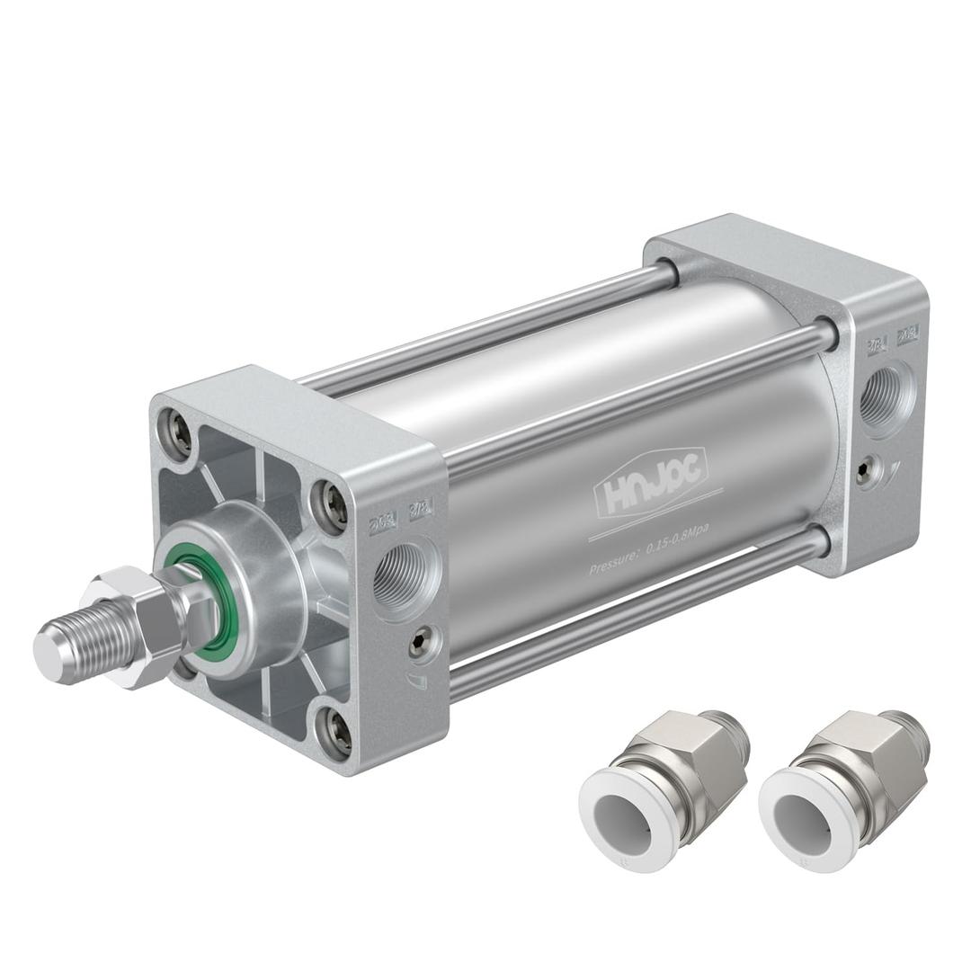SC Air Cylinder 1-1/2 inch (40mm) Bore 4 inch (100mm) Stroke, Double Acting Aluminum Pneumatic Cylinder for Industrial Automation (SC40X100)