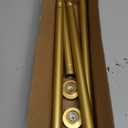 Gold Shower Curtain Rod 34-66 Inches(2.8-5.5ft) Never Rust Adjustable Shower Rod Spring Tension Non Slip No Drilling Shower Rods for Bathroom Garland Window