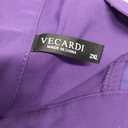 VECARDI Women's Scrub Top 4 Way Stretch Shirts Zipper Up Work Blouse Short Sleeves Top with Two Pockets