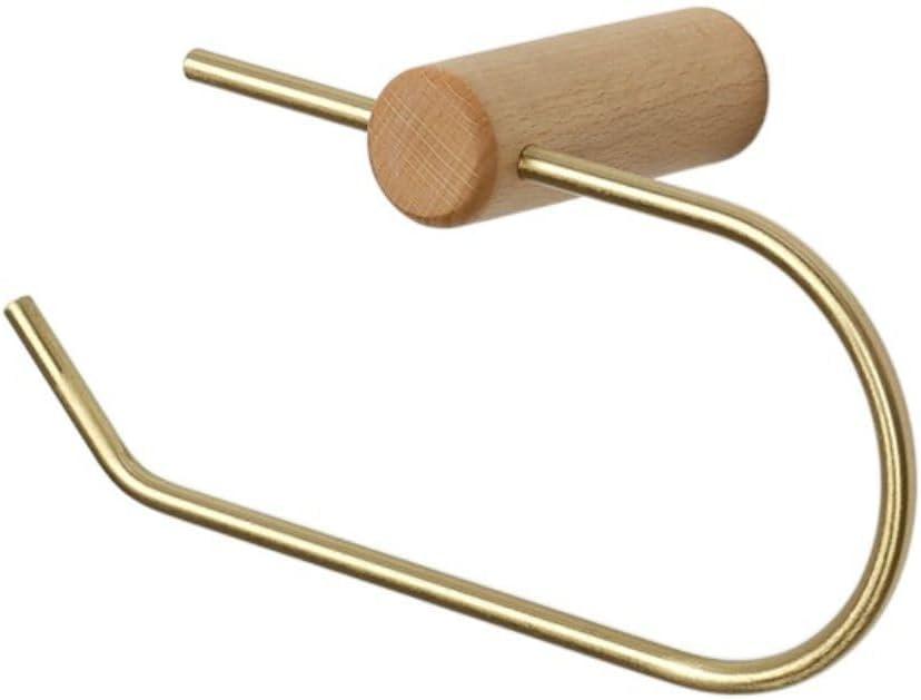 Wood Toilet Paper Holder No Drill Storage Towel Hanger Bathroom Accessories Simple Vintage Toilet Paper Holder Bathroom