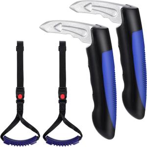 BBTO 4 Pcs Door Handle Assist for Elderly with Assist Support Grip Multifunction Grip Car Door Latch Handle for Seniors and Handicapped(Blue)